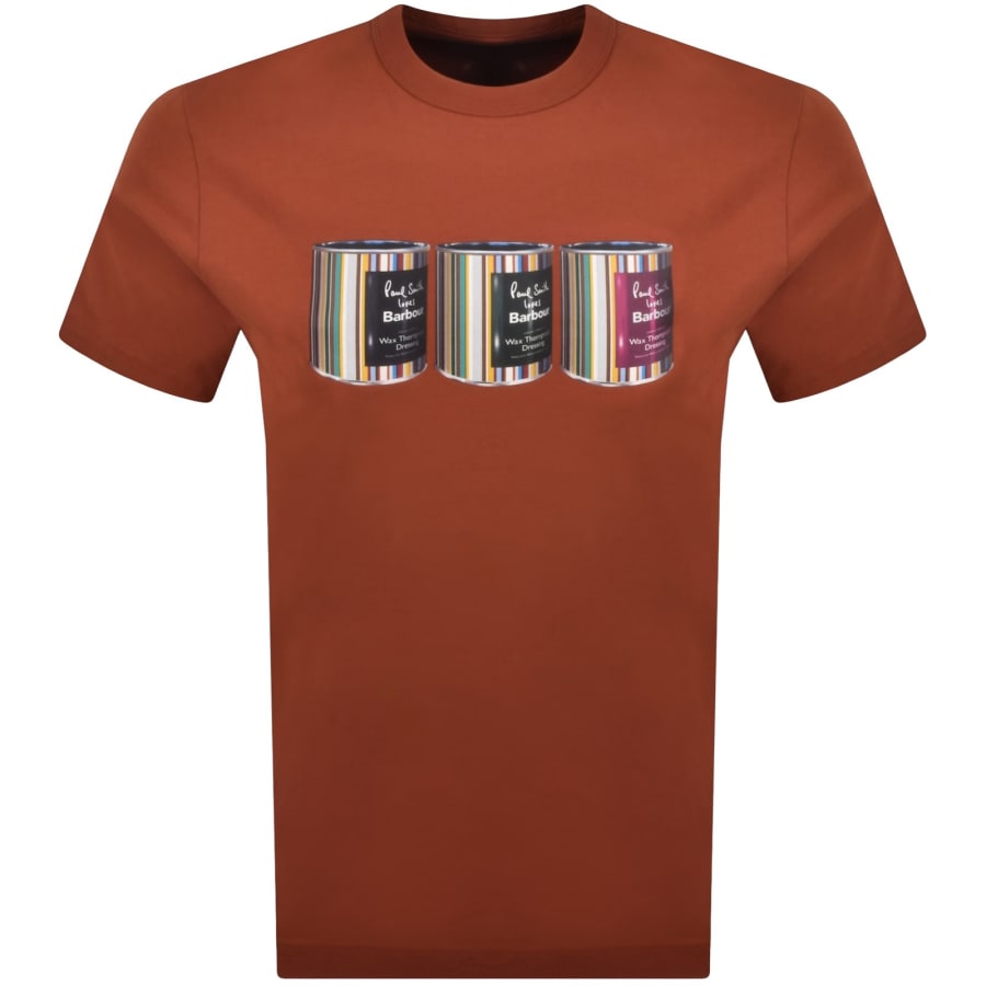 Image number 1 for Barbour X Paul Smith Tinned T Shirt Orange