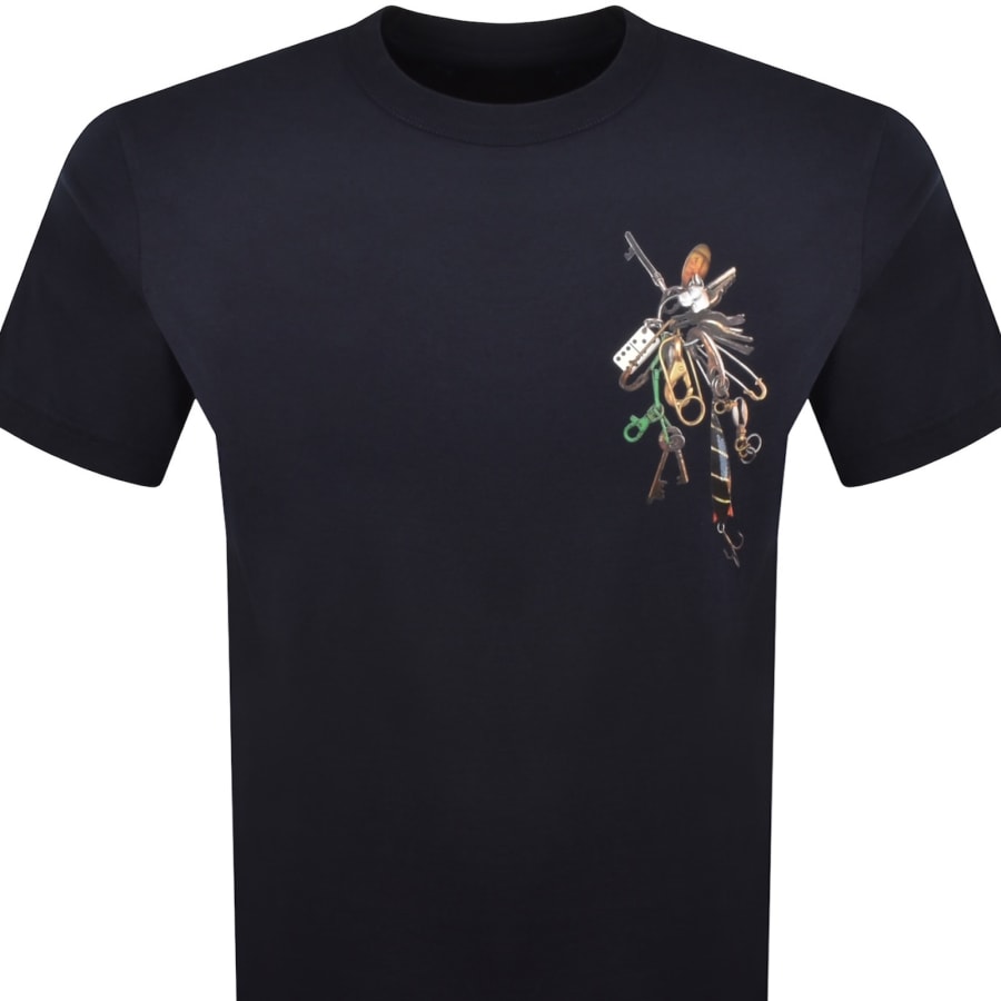 Image number 2 for Barbour X Paul Smith Key T Shirt Navy