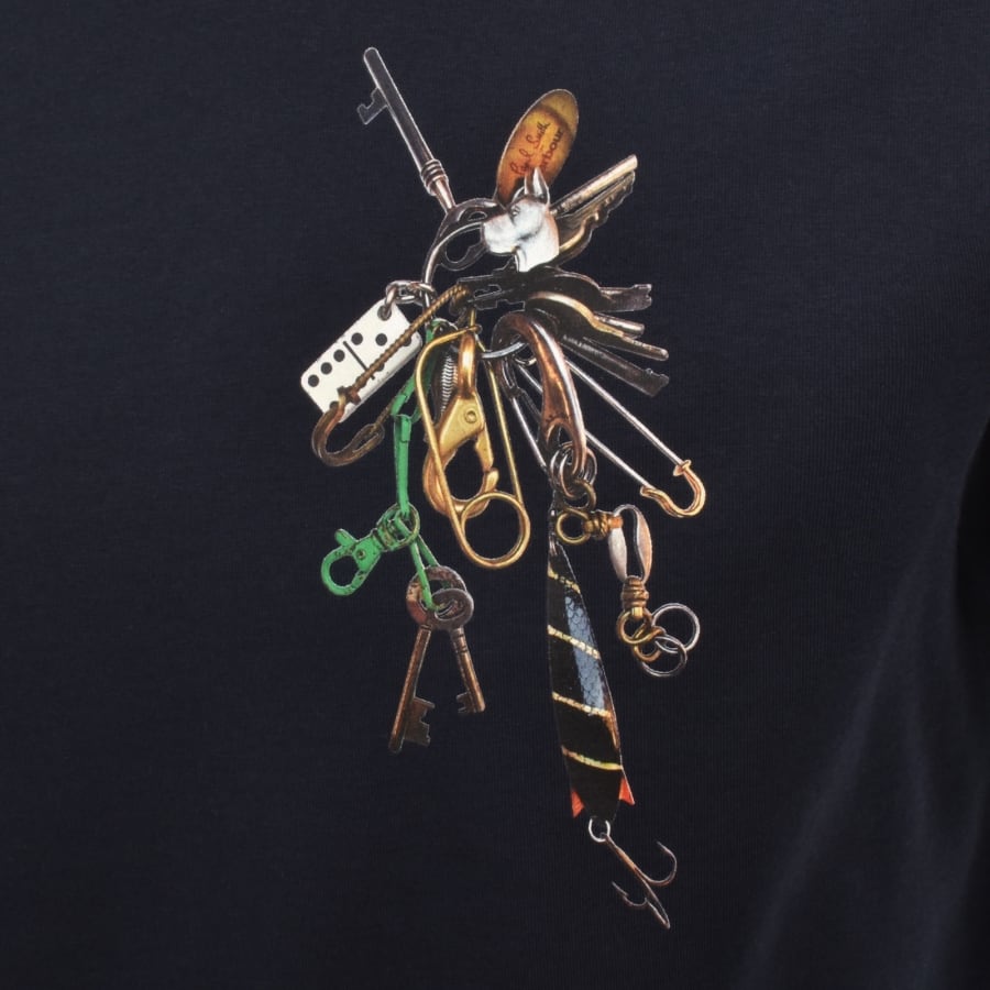 Image number 3 for Barbour X Paul Smith Key T Shirt Navy