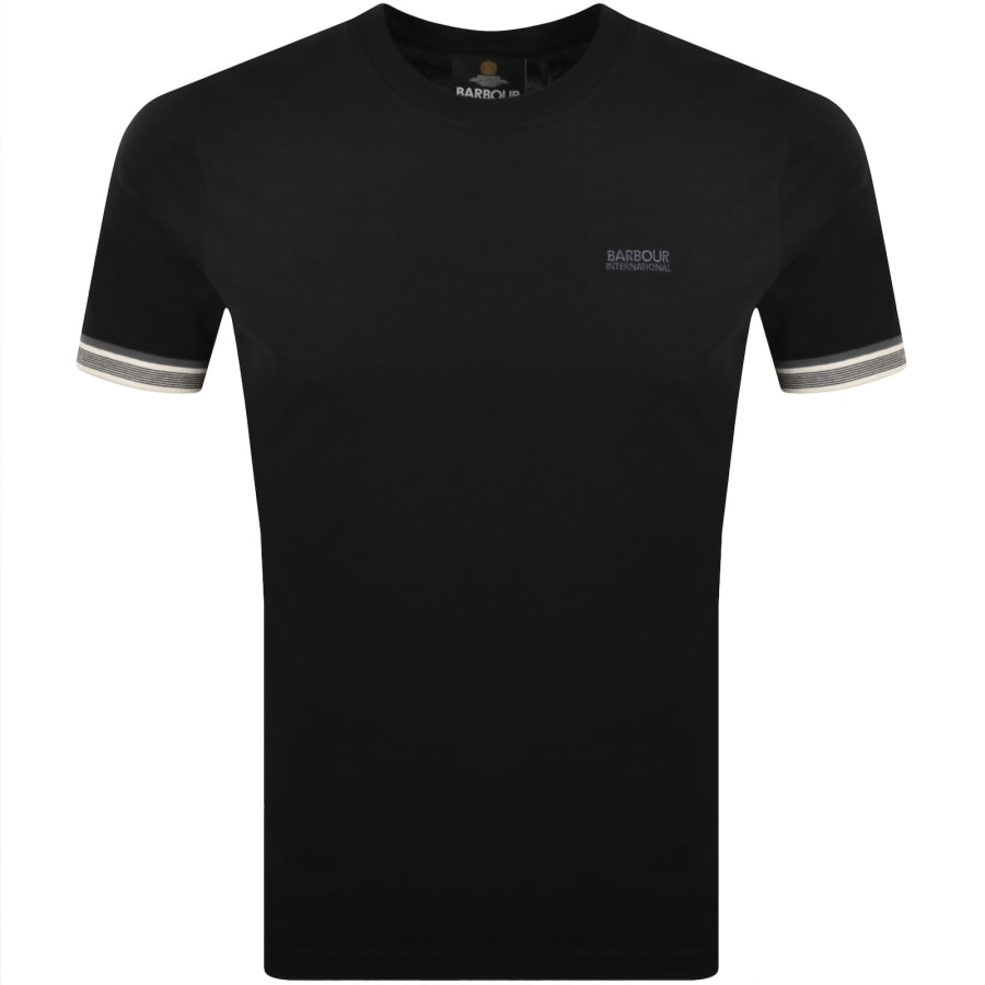 Image number 1 for Barbour International Newport Tipped T Shirt Black