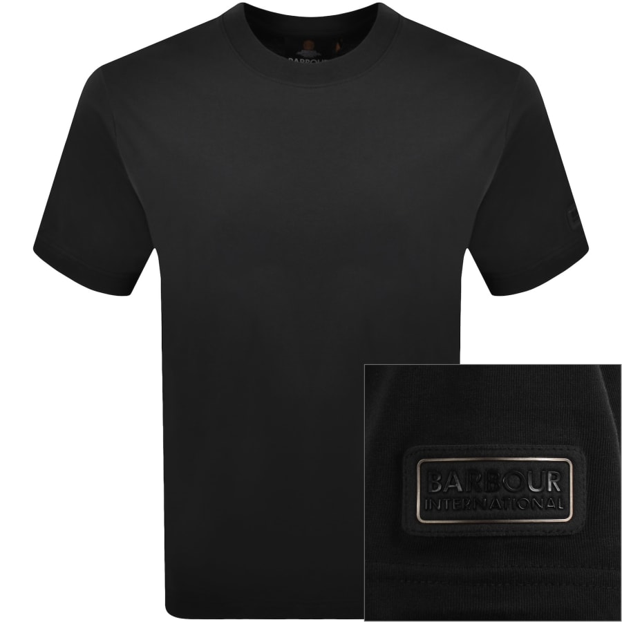 Image number 1 for Barbour International Outline T Shirt Black