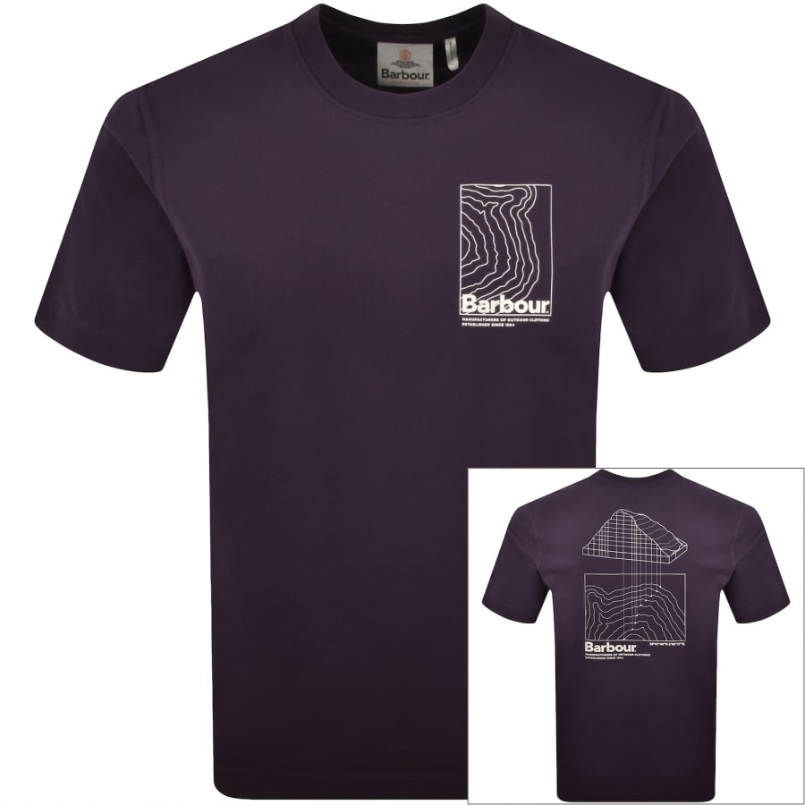 Image number 1 for Barbour Woodbine T Shirt Purple