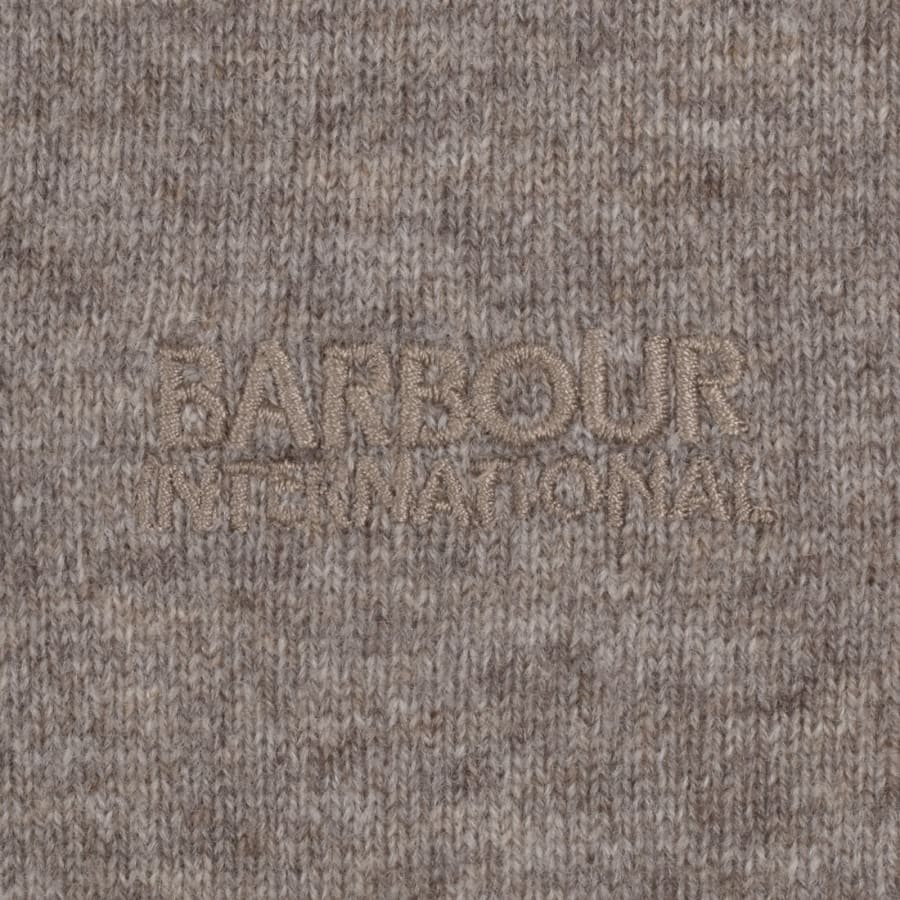 Image number 4 for Barbour International Newport Knitted Polo Brown