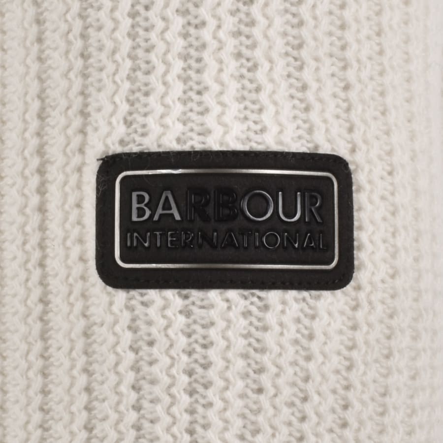Image number 4 for Barbour International Oxham Knit Jumper White