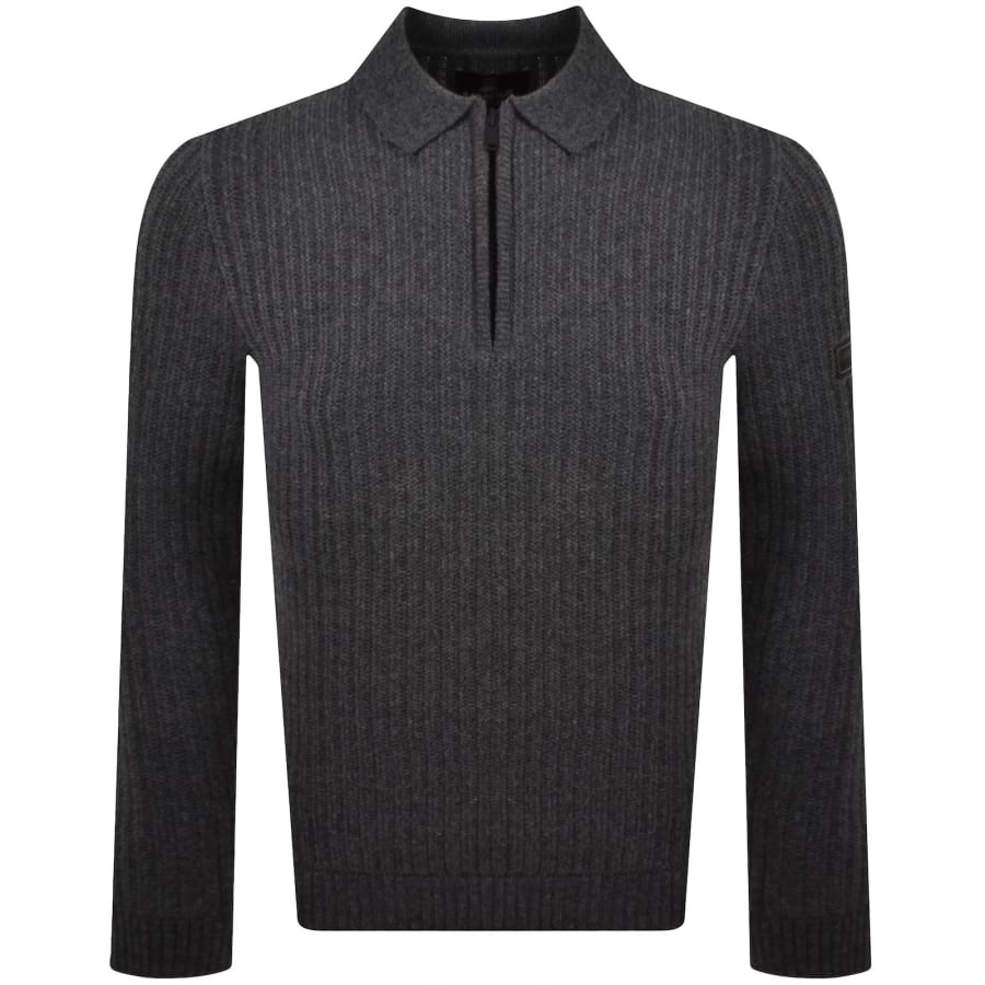 Image number 2 for Barbour International Oxham Zip Jumper Grey