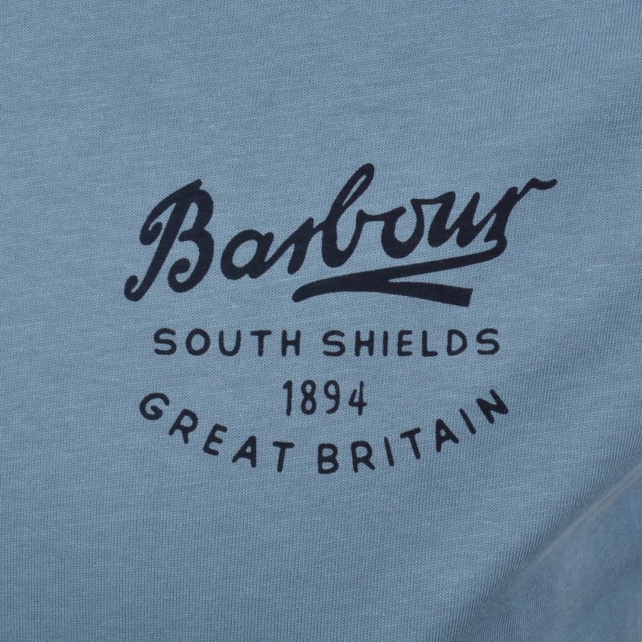 Image number 3 for Barbour Script T Shirt Blue
