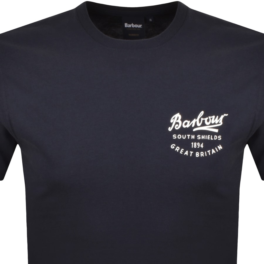 Image number 2 for Barbour Script T Shirt Navy