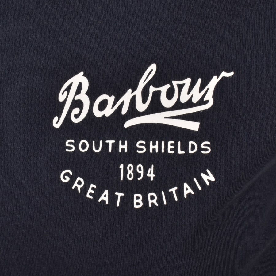 Image number 3 for Barbour Script T Shirt Navy