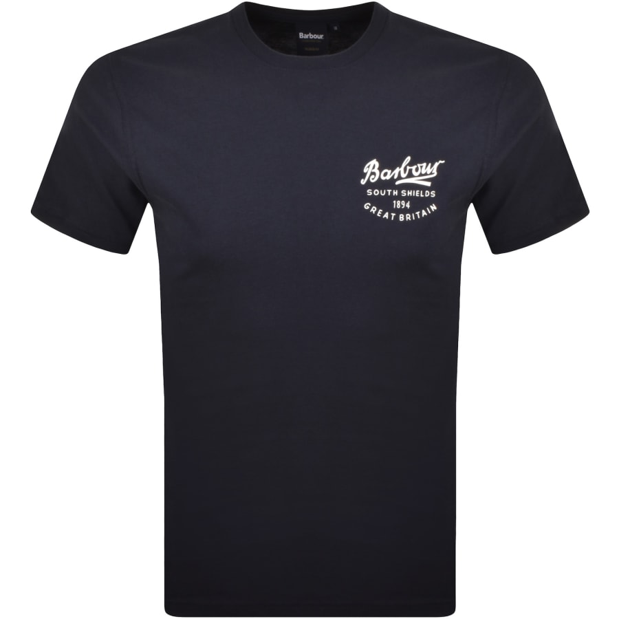 Image number 1 for Barbour Script T Shirt Navy