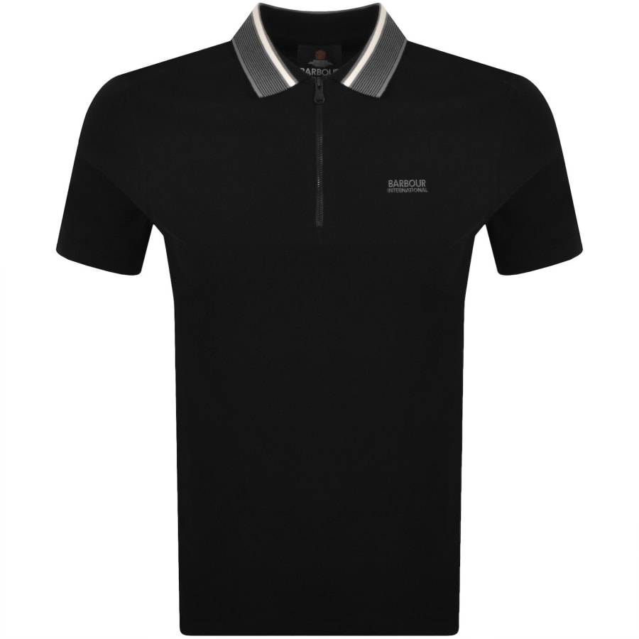 Image number 1 for Barbour International Newport Polo Black