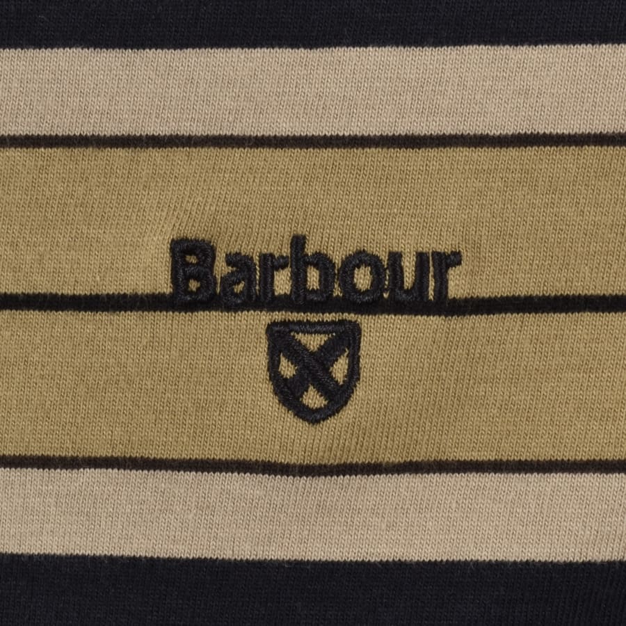 Image number 3 for Barbour Tartham Stripe T Shirt Khaki
