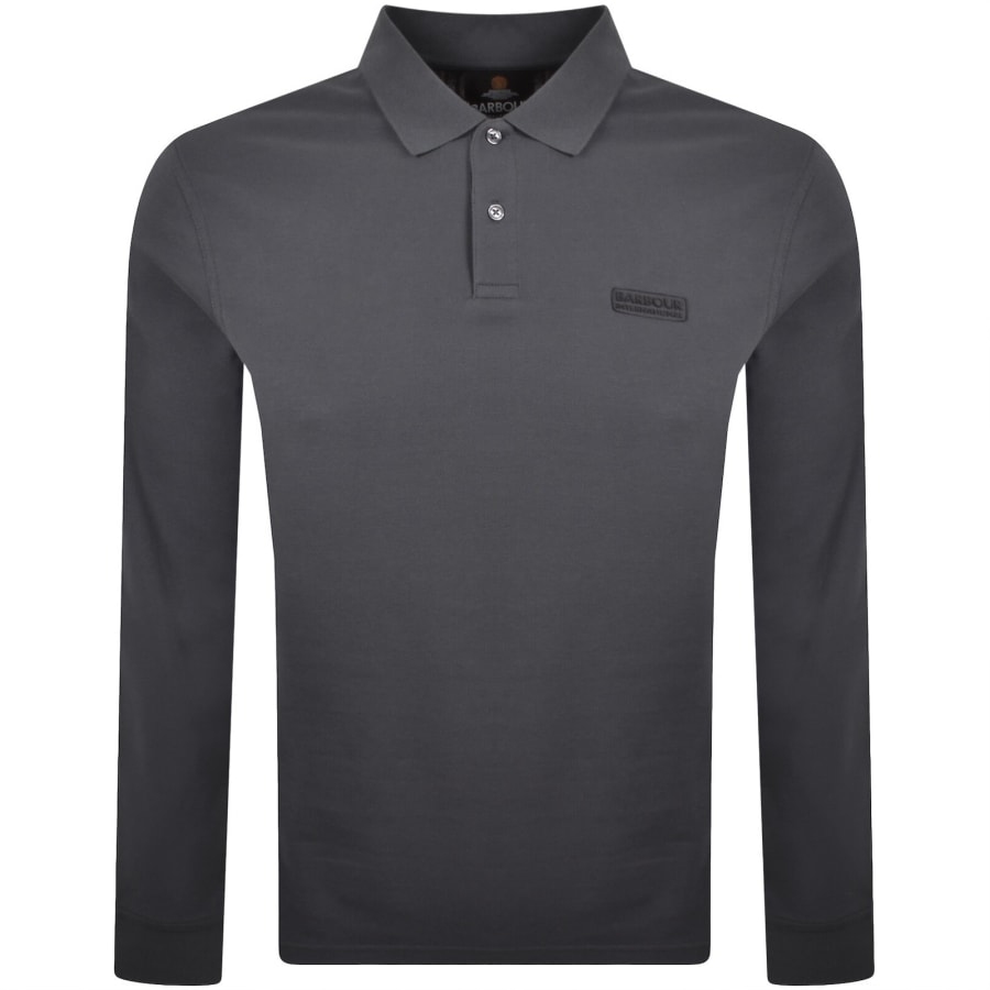 Image number 1 for Barbour International Long Sleeve Polo Grey
