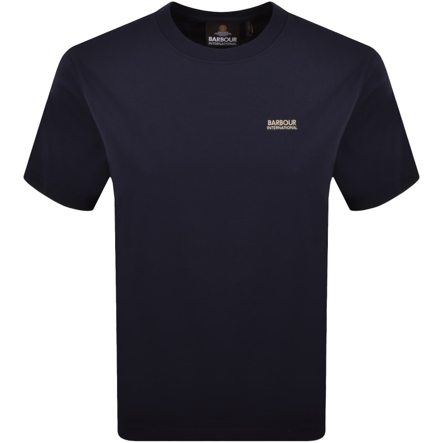 Image number 2 for Barbour International Graphic T Shirt Navy