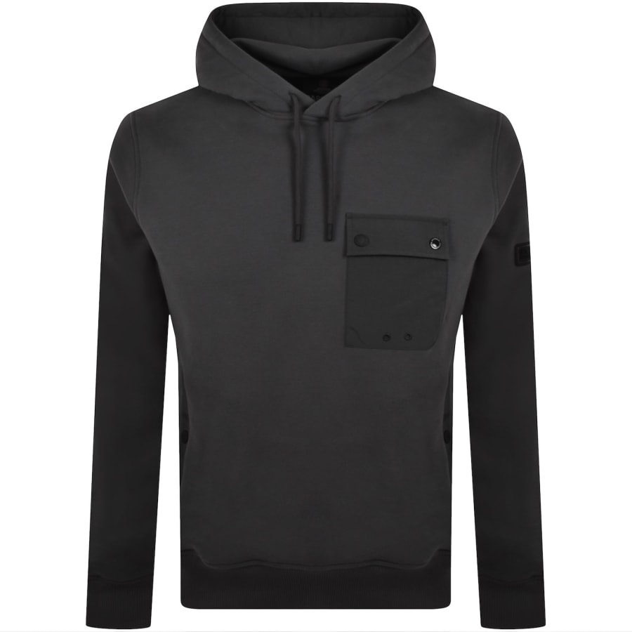 Image number 2 for Barbour International Inline Hoodie Grey