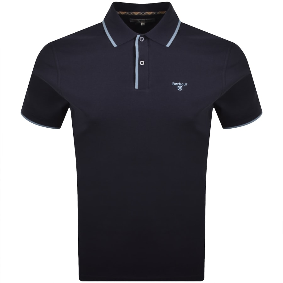 Image number 1 for Barbour Stanford Polo T Shirt Navy