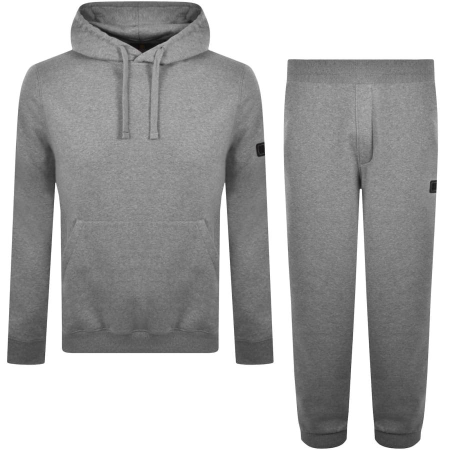 Image number 1 for Barbour International Map Hooded Tracksuit Grey