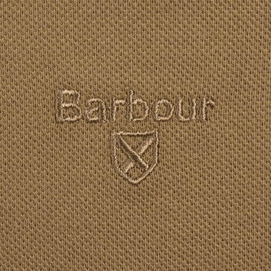 Image number 3 for Barbour Essential Tartan Placket Polo Brown