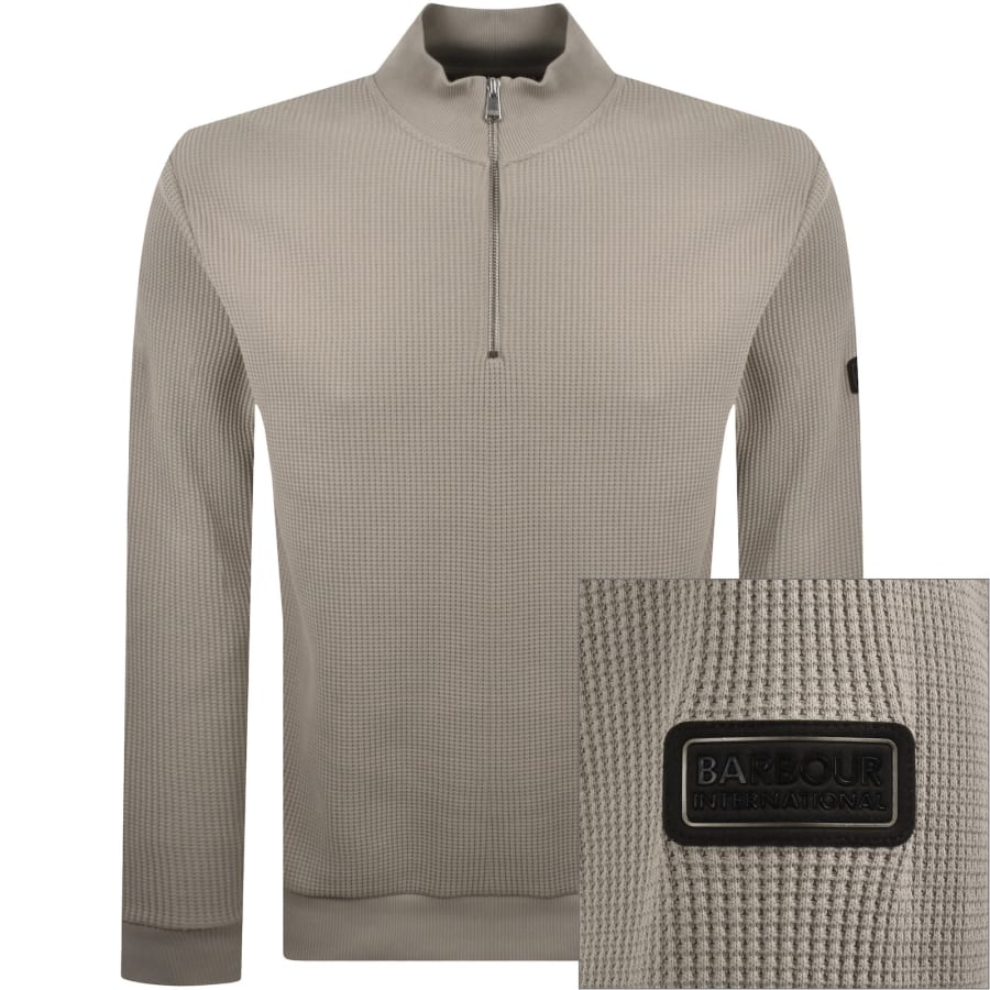 Image number 1 for Barbour International Curve Sweatshirt Grey