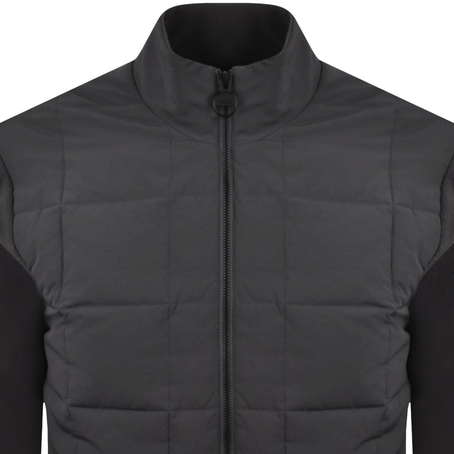 Image number 3 for Barbour International Quilted Sweatshirt Grey