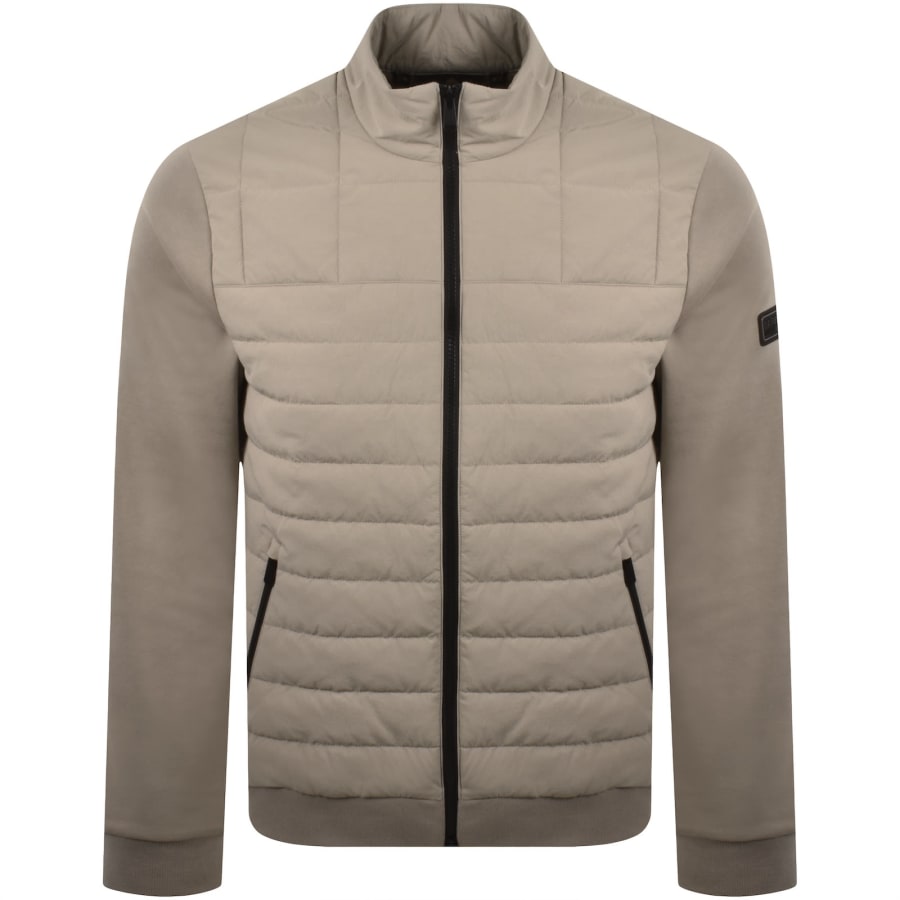 Image number 2 for Barbour International Quilted Sweatshirt Grey