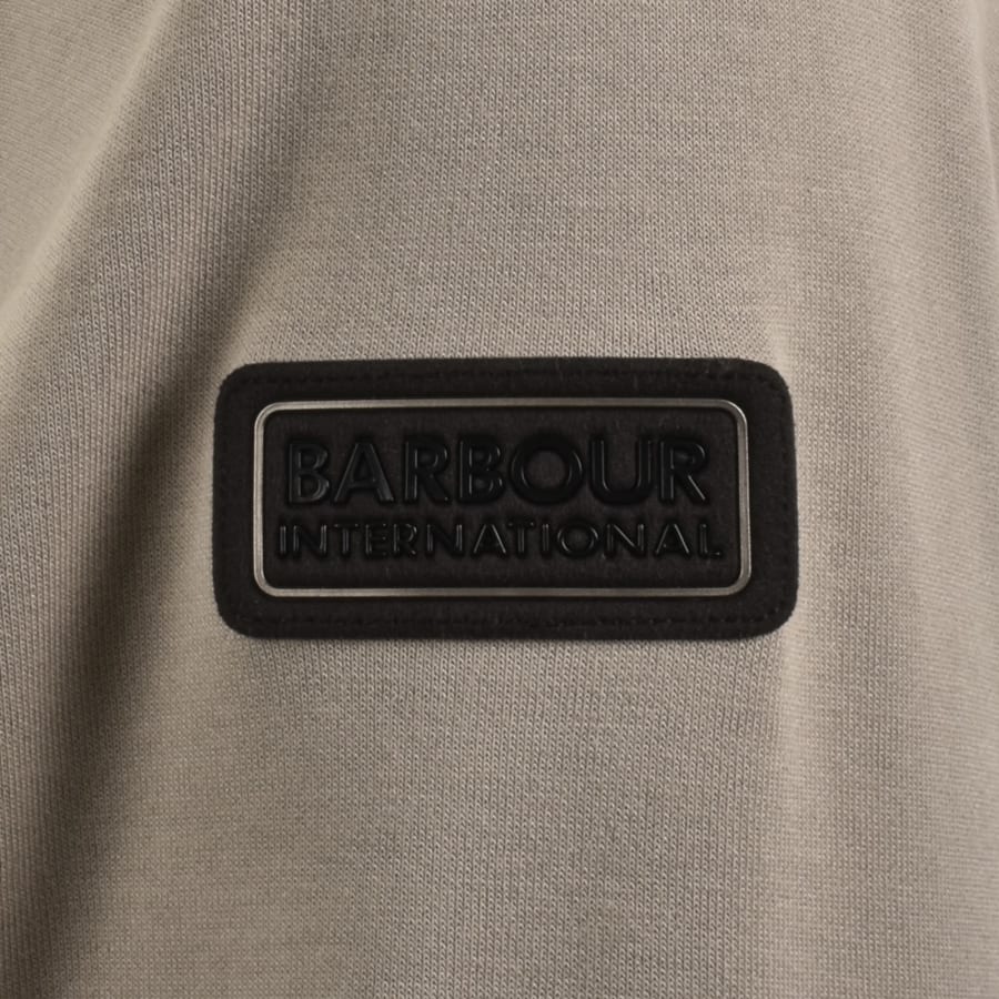 Image number 5 for Barbour International Quilted Sweatshirt Grey