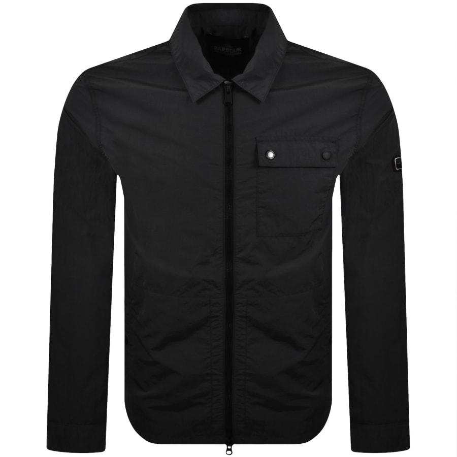Image number 2 for Barbour International Inline Overshirt Black