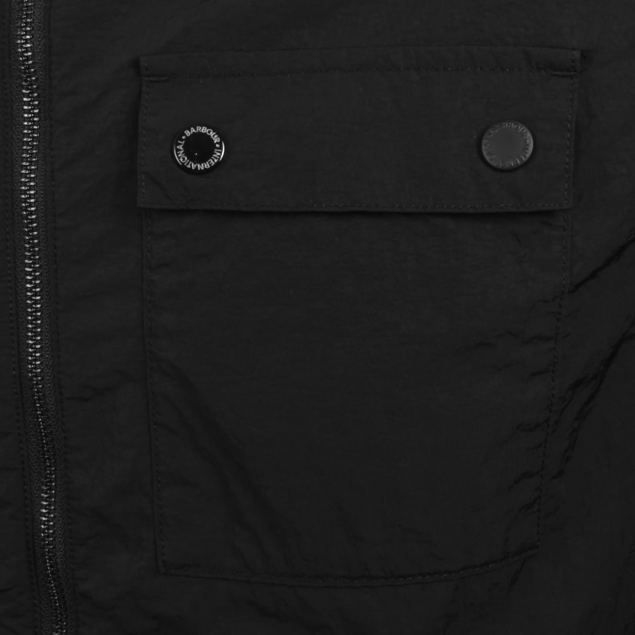 Image number 3 for Barbour International Inline Overshirt Black
