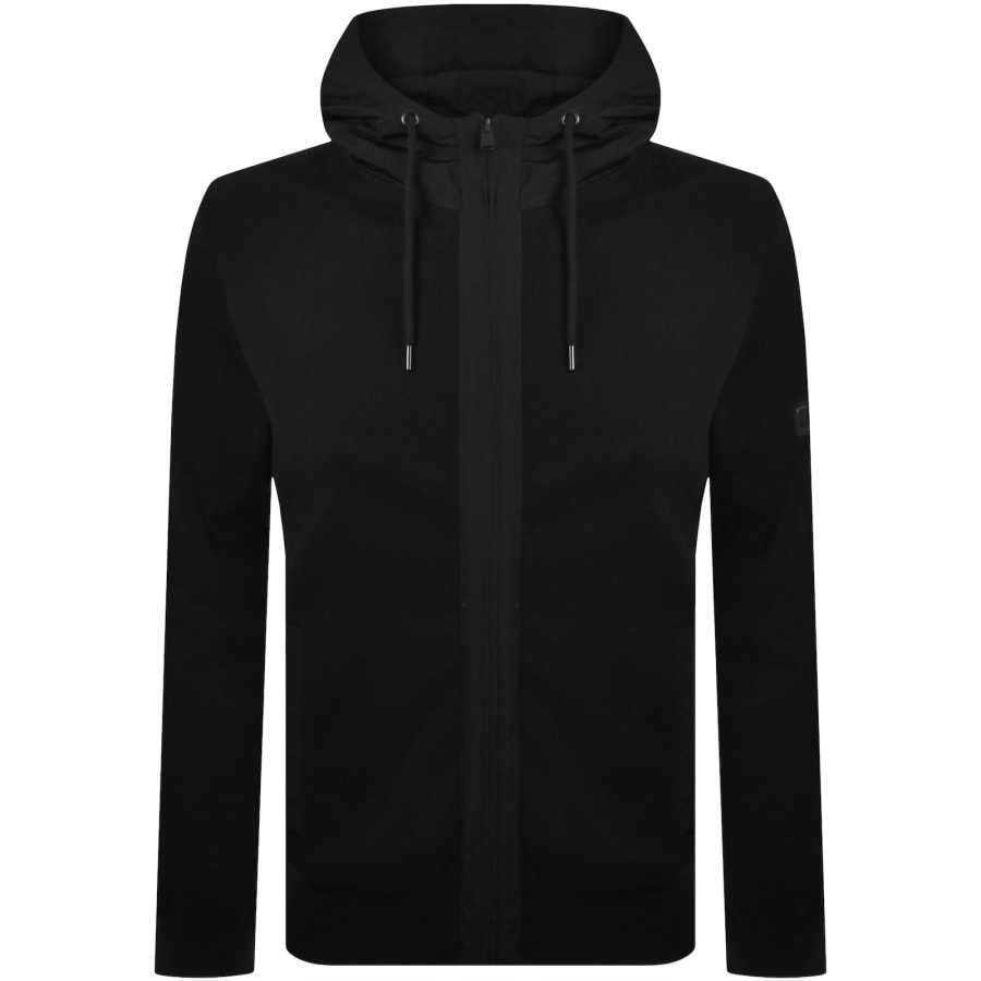 Image number 2 for Barbour International Inline Knit Hoodie Black