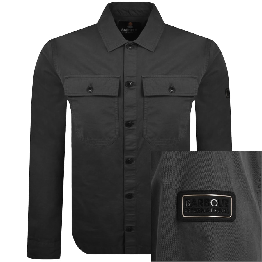 Image number 1 for Barbour International Arlo Overshirt Grey
