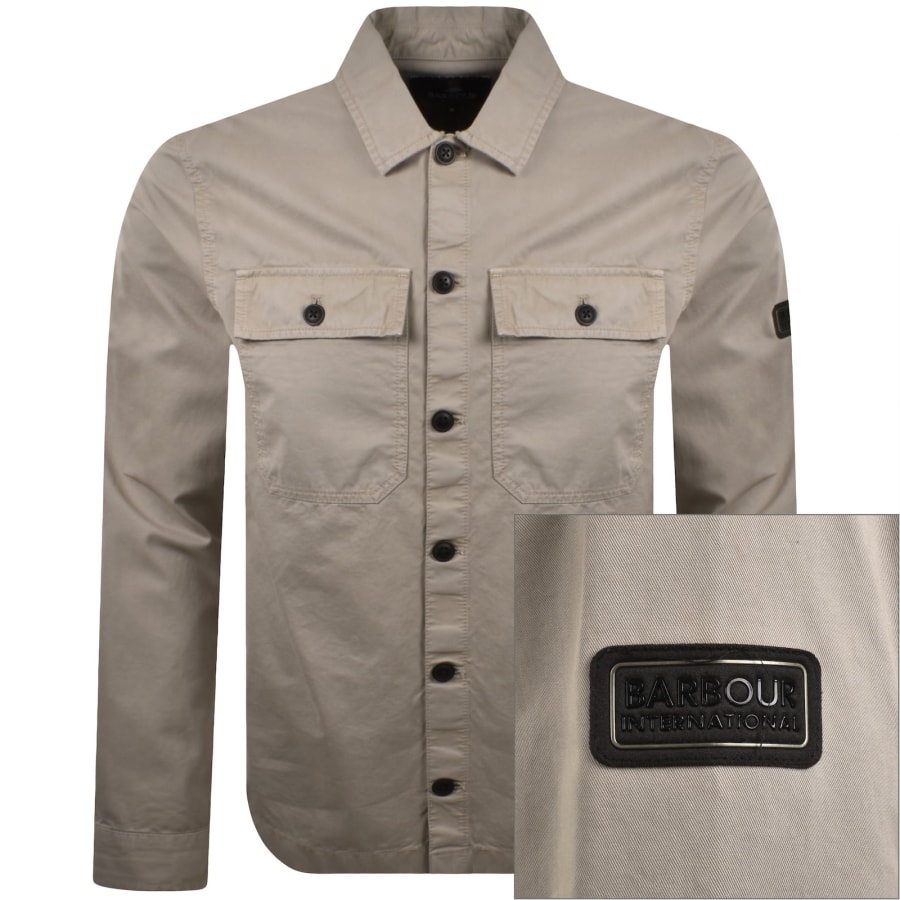 Image number 1 for Barbour International Arlo Overshirt Grey