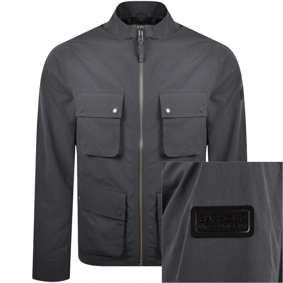 Image number 1 for Barbour International Showerproof Jacket Grey