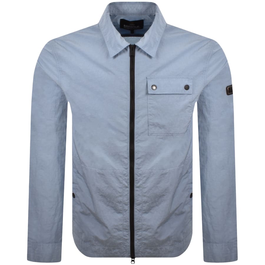 Image number 2 for Barbour International Inline Overshirt Blue