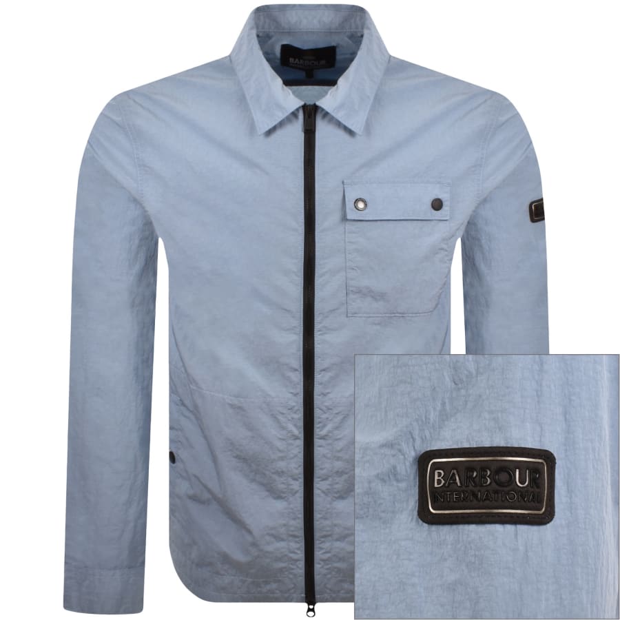 Image number 1 for Barbour International Inline Overshirt Blue