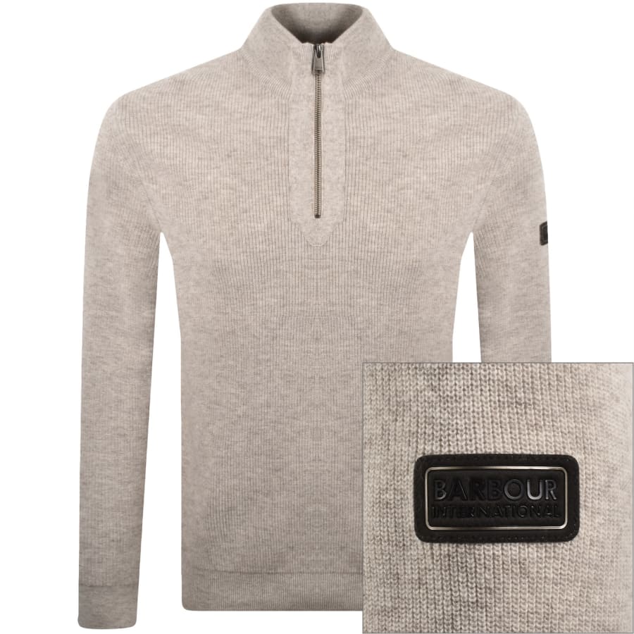 Image number 1 for Barbour International Crawley Jumper Grey