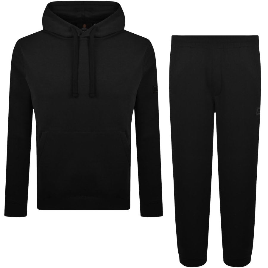 Image number 1 for Barbour International Map Hooded Tracksuit Black