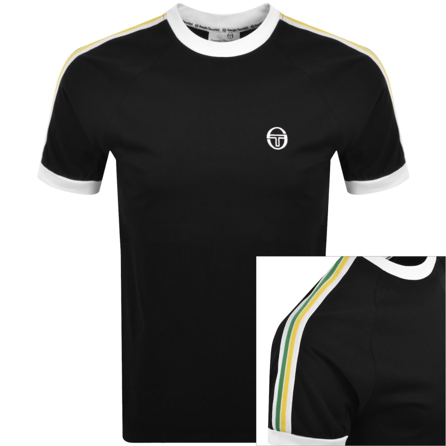 Image number 1 for Sergio Tacchini Pino Ringer T Shirt Black
