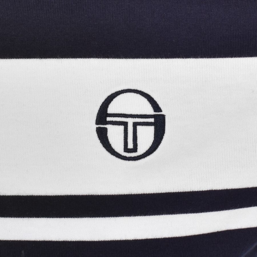 Image number 3 for Sergio Tacchini Logo T Shirt Navy