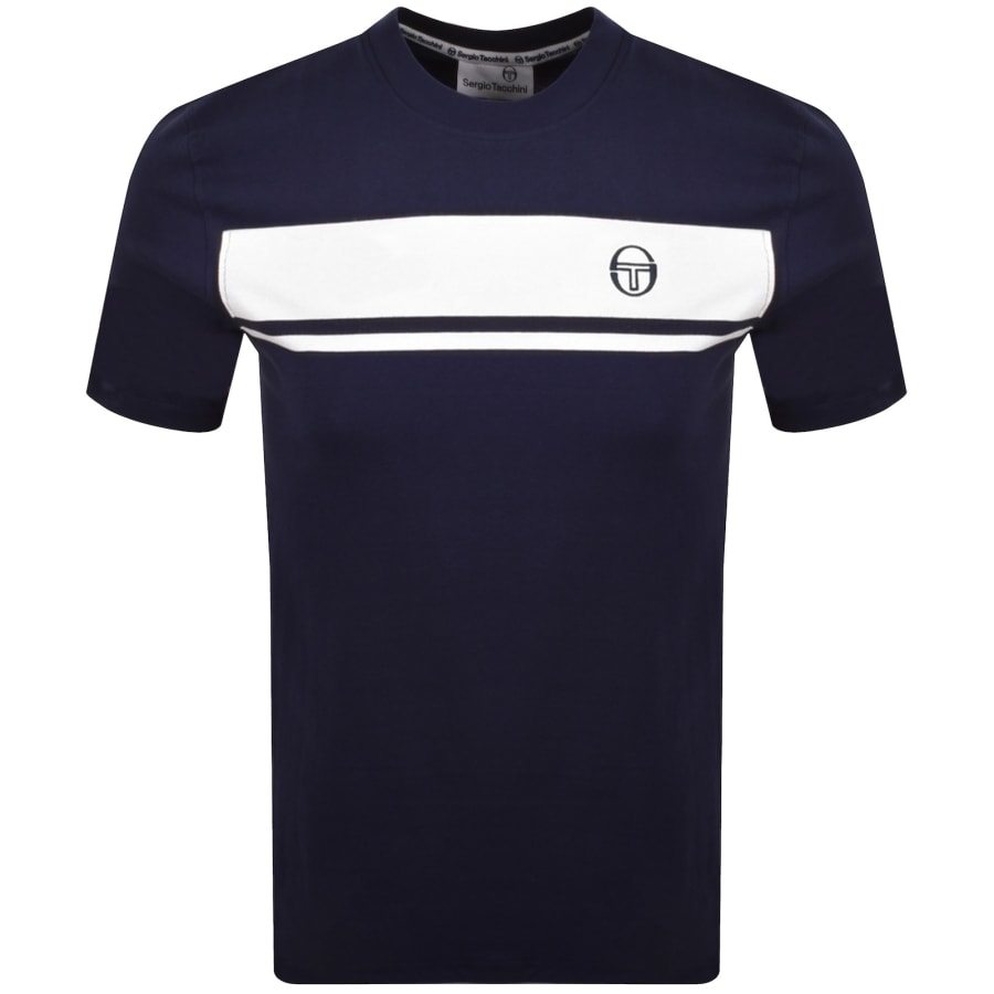 Image number 1 for Sergio Tacchini Logo T Shirt Navy
