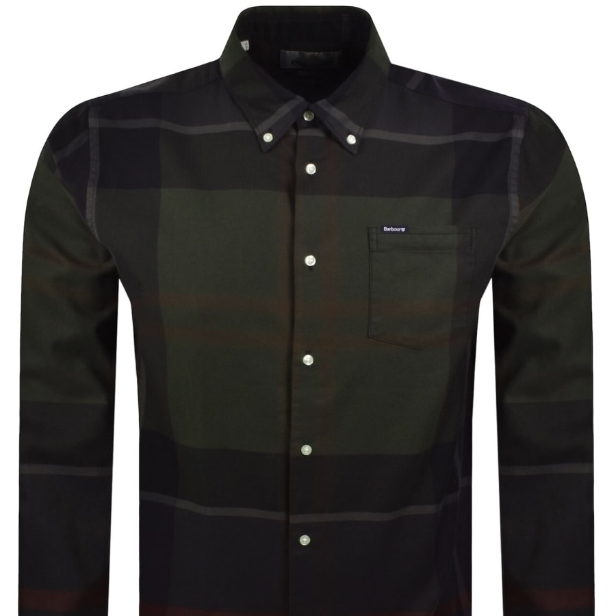 Image number 2 for Barbour Dunoon Long Sleeved Shirt Green
