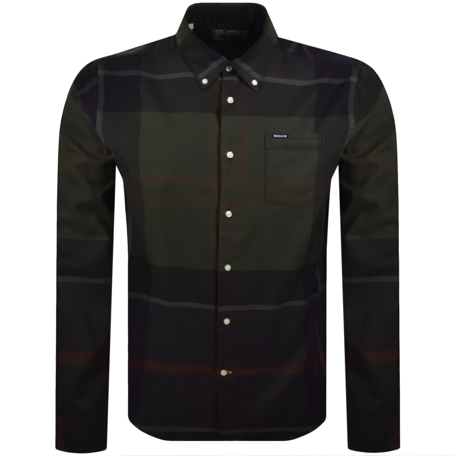 Image number 1 for Barbour Dunoon Long Sleeved Shirt Green