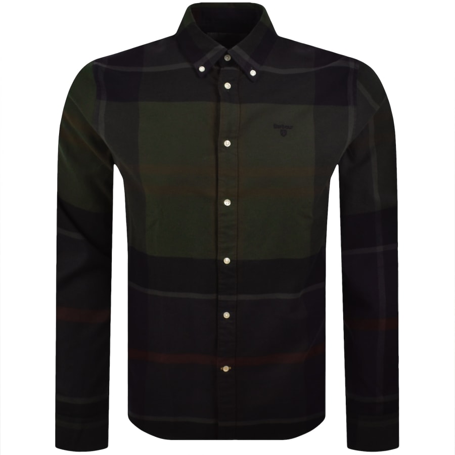 Image number 1 for Barbour Iceloch Long Sleeved Shirt Green