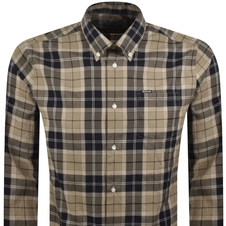 Image number 2 for Barbour Wetheram Long Sleeved Shirt Beige