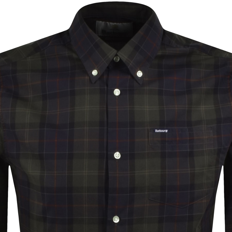 Image number 2 for Barbour Wetheram Long Sleeved Shirt Green