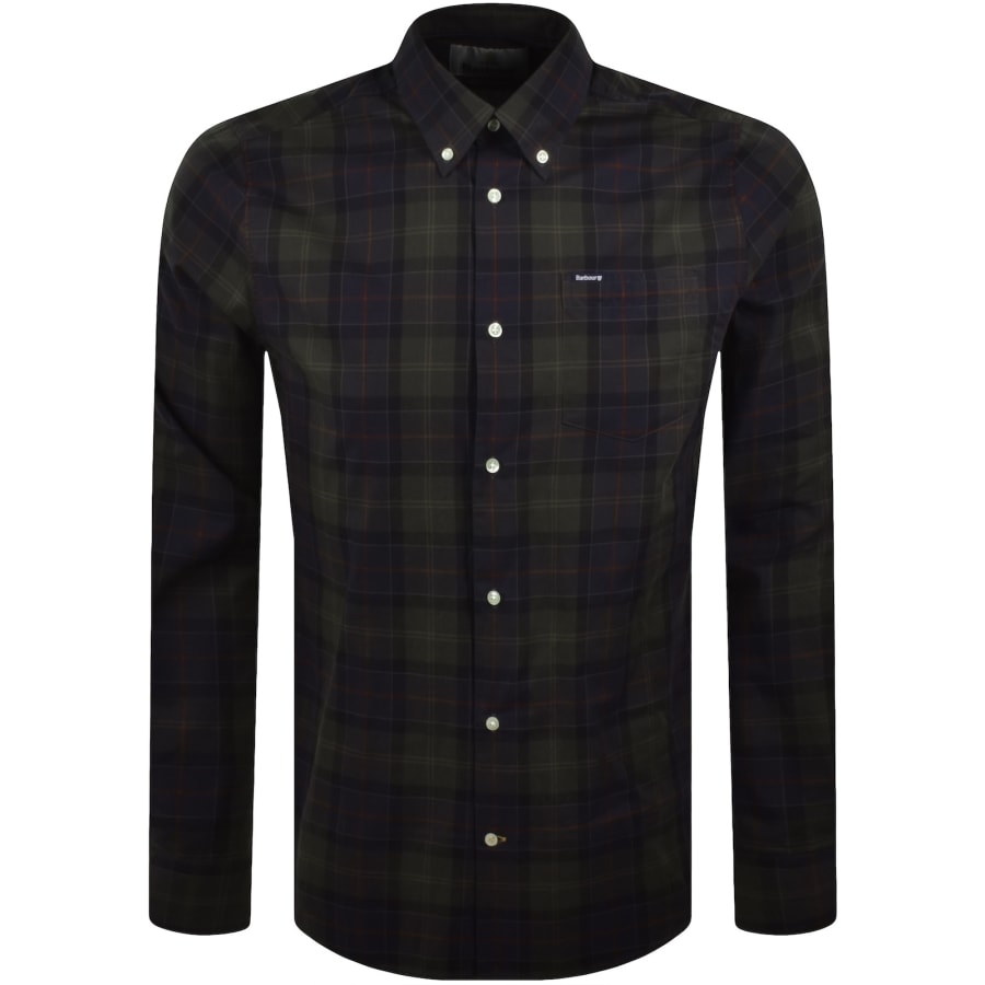 Image number 1 for Barbour Wetheram Long Sleeved Shirt Green