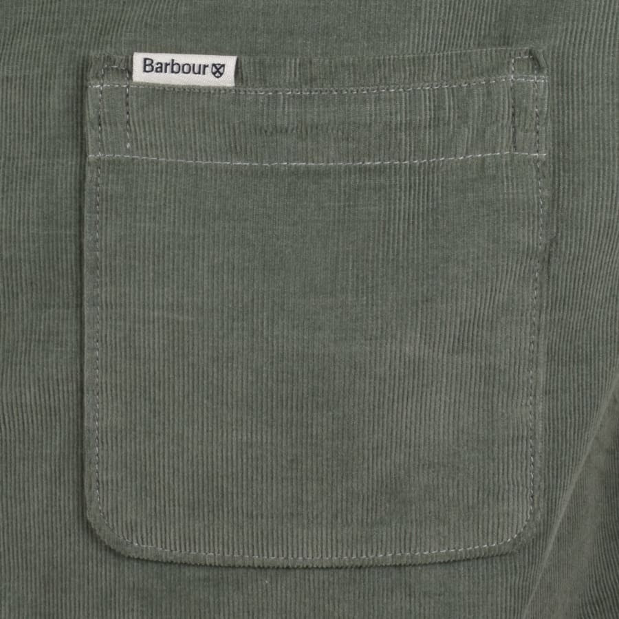 Image number 3 for Barbour Long Sleeved Corduroy Shirt Green