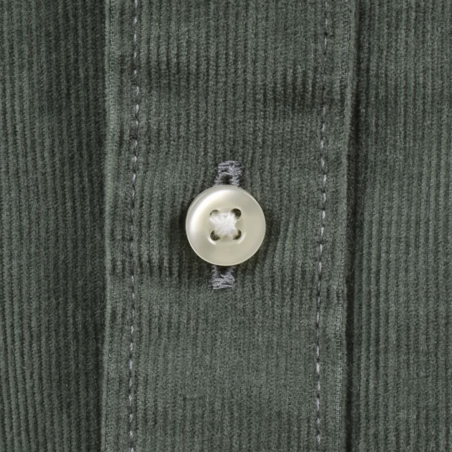 Image number 4 for Barbour Long Sleeved Corduroy Shirt Green