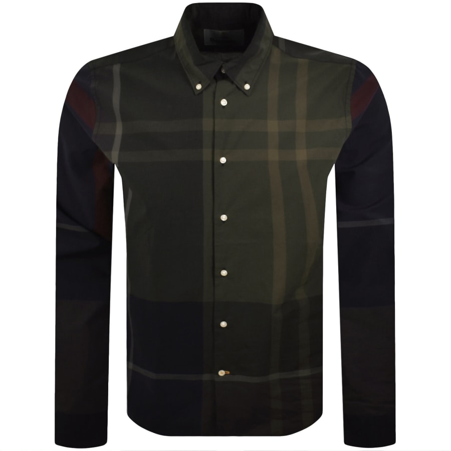 Image number 1 for Barbour Oversized Print Dunoon Shirt Green