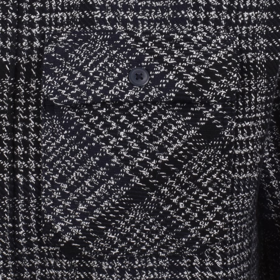 Image number 2 for Barbour Millom Houndstooth Overshirt Navy