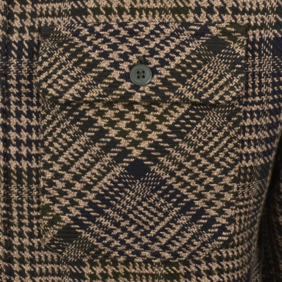Image number 2 for Barbour Millom Houndstooth Overshirt Green