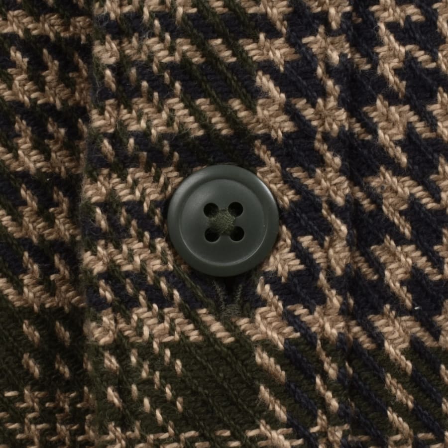 Image number 3 for Barbour Millom Houndstooth Overshirt Green